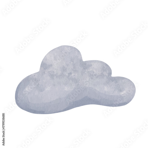 Dark thundercloud. Vector graphics