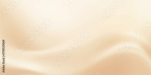 Abstract golden silk fabric texture with soft, flowing light and smooth curve design pattern