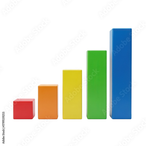 Free Download Colorful bar chart rising trend business growth financial performance data visualization transparent background - GFXLoad