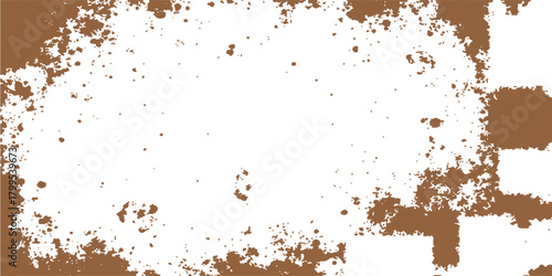 Abstract vintage grunge background with dirty paint splash texture pattern on aged brown paper wall