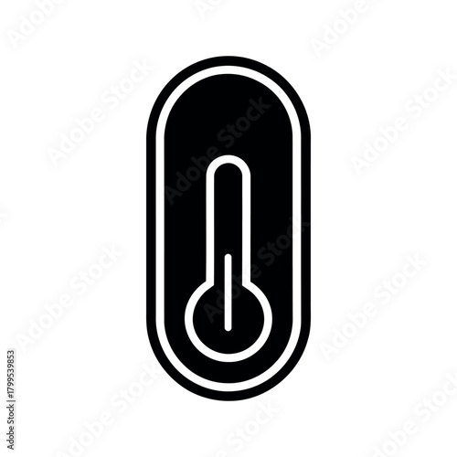 A simple digital thermometer vector icon for measuring temperature—ideal for medical, climate, or device-themed uses.