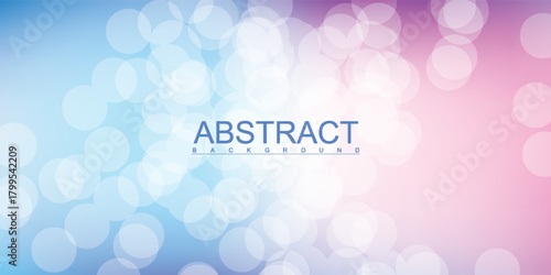 Soft Bokeh Abstract Background with Gradient Colors and Text.