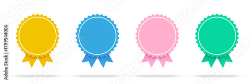 Vintage labels. Badge check icon. Verify icon stamp. Star shape. Certified badge for company or celebration. Set bundle approved colorful vector illustration. Set of vector starburst, sunburst badges.