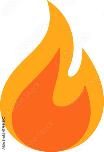 Flame silhouette with smooth curves