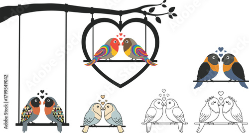 Collection of Lovebirds in Romantic Settings and Styles couple romance