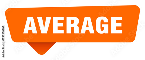 average sticker. average orange sign isolated on transpatent background