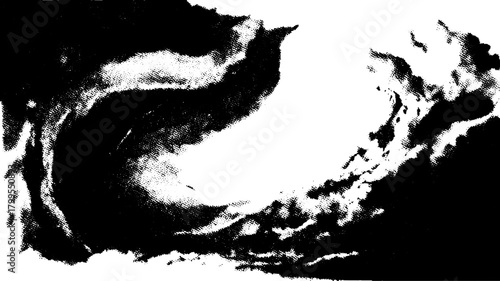 Dramatic storm clouds in a monochrome vector illustration. Featuring swirling patterns and dynamic textures for a striking visual impact.