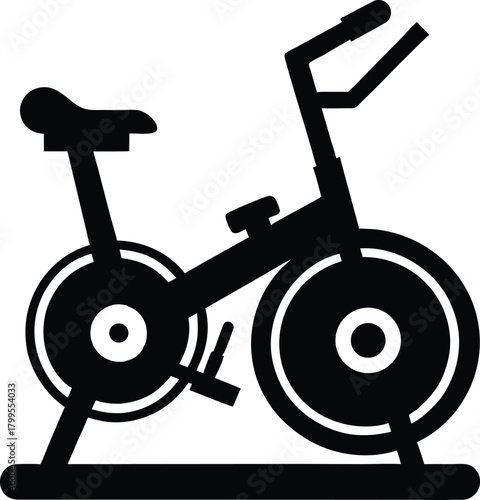 Exercise bike silhouette icon