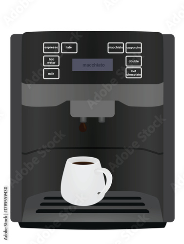 Coffee machine espresso. vector illustration	
