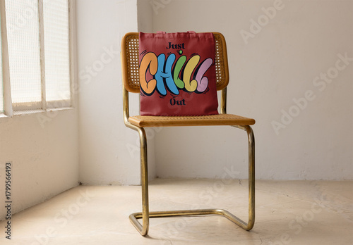 Indoor Modern Chair and Tote Bag