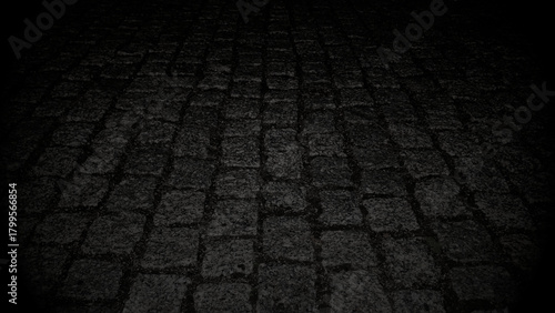dunkler Hintergrund, Steinpflaster