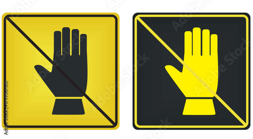 Do not touch sign. vector