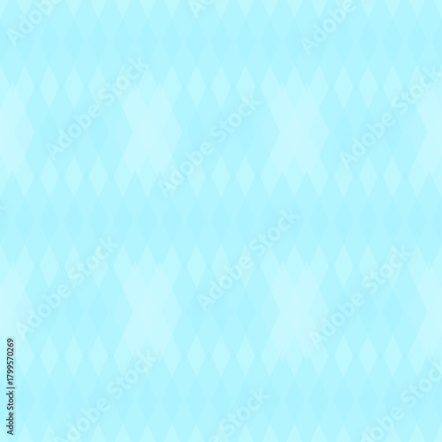 正方形の背景　ダイヤ柄のグラデーション　水色