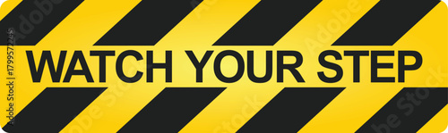 Watch your step sign. vector
