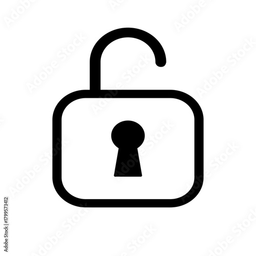 キーのアイコン　南京錠 鍵  ピクトグラム セキュリティ　モノクロ 　マーク