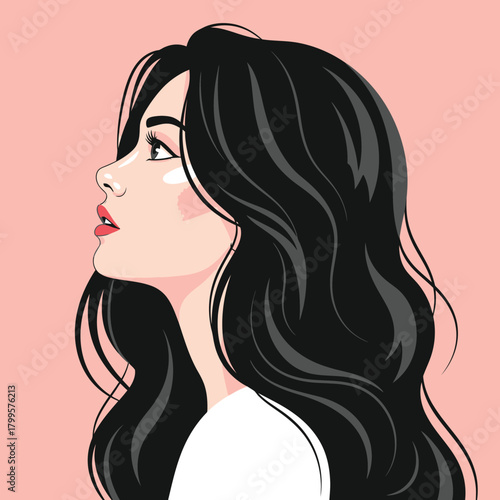 woman with long hair
