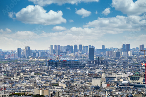 Panoramic View of Paris from Montmartre Hill,Paris, France
