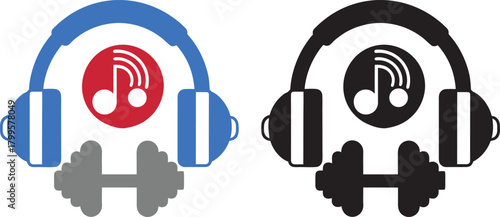 workout music silhouette icon
