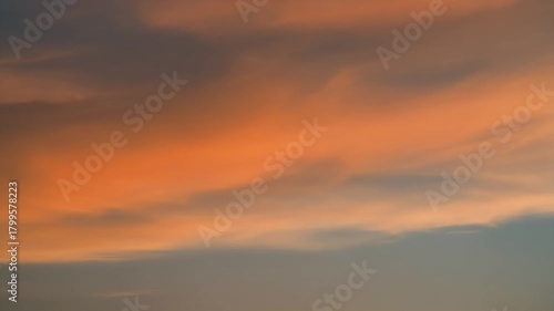 Warm Hues of Sunset Sky Ethereal Cloudscape in Pink and Gray