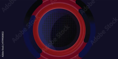 Movie cover screen background. Circle sign, elements, retro design. Vector