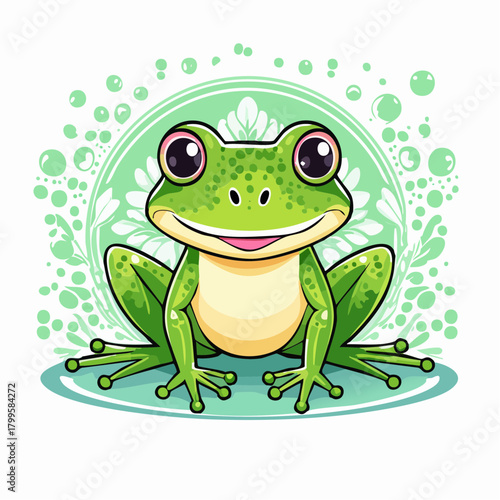 kleiner Frosch - Cartoon Comic Stil