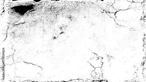 Black and white grunge urban texture vector with copy space. Abstract illustration surface dust and rough dirty wall background