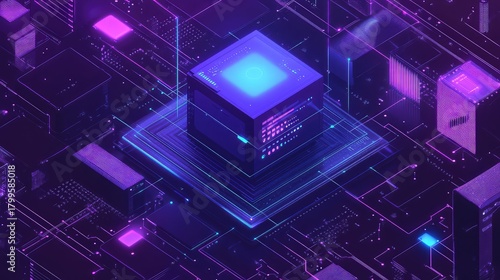 Central ai processor processing big data on circuit board