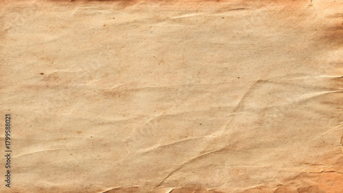 Background with texture of crumpled recycled cardboard paper. Substrate on the topic of recycling materials.