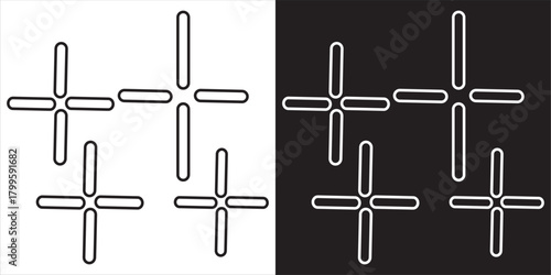 Manga speech bubbles with simple dialog icons. Minimal featuring basic dot dialog symbols, ideal for comics, communication graphics, and expressive storytelling design EPS10/AI.