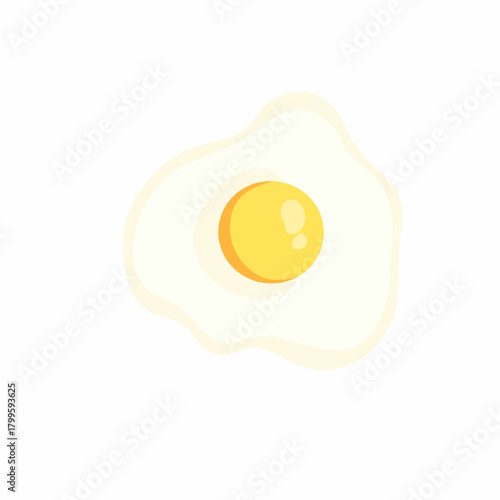 Vector illustration of fried egg