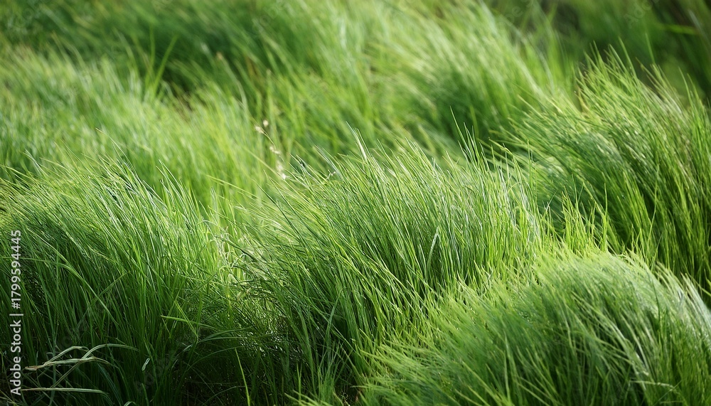 Fototapeta premium A Troublesome Annual Bluegrass Light Green In Color Called Poa Trivialis