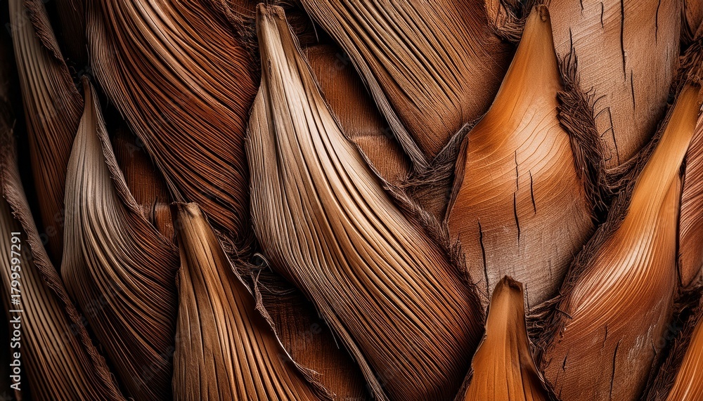 Obraz premium Detailed Texture Of Palm Tree Bark Up Close