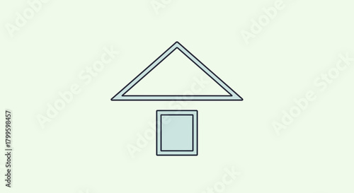 Minimalist house outline icon symbolizing home ownership, real estate, and secure shelter, perfect for modern branding and design projects.