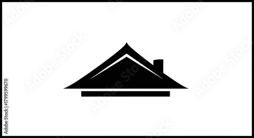 Modern minimalist house icon symbolizing homeownership, real estate, and shelter, perfect for branding and design