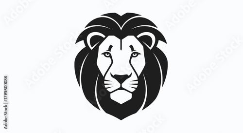 Majestic lion head emblem embodies strength and courage, perfect for branding, logos, and powerful designs.