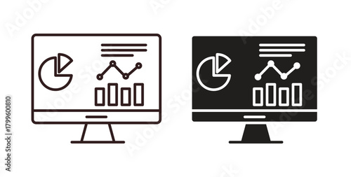 Admin Dashboard icon Isolated flat vector in outline collection on white background