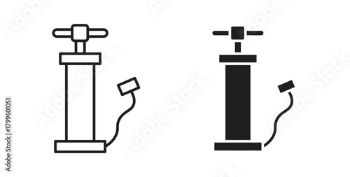 Air pump icon Isolated flat vector in outline collection on white background