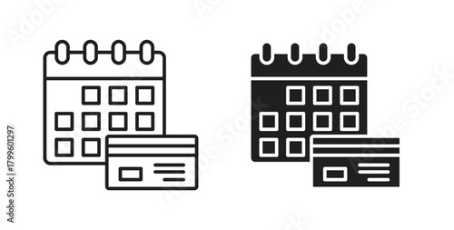 Annual fee icon Isolated flat vector in outline collection on white background