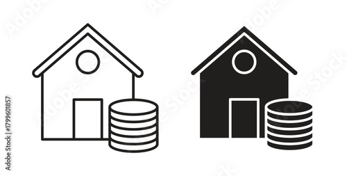 Asset icon Isolated flat vector in outline collection on white background
