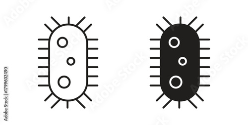 Bacteria icon Isolated flat vector in outline collection on white background