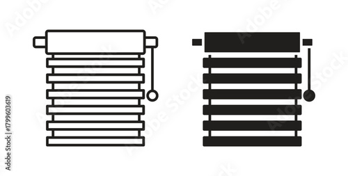 Blinds icon Isolated flat vector in outline collection on white background