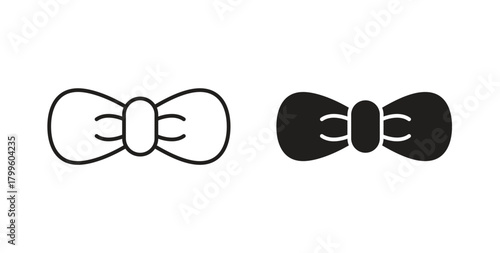 Bow Tie icon Isolated flat vector in outline collection on white background