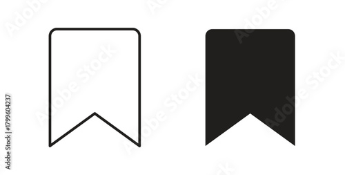Bookmark star icon Isolated flat vector in outline collection on white background
