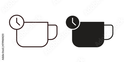 Breaktime icon Isolated flat vector in outline collection on white background