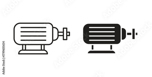 Car alternator icon Isolated flat vector in outline collection on white background