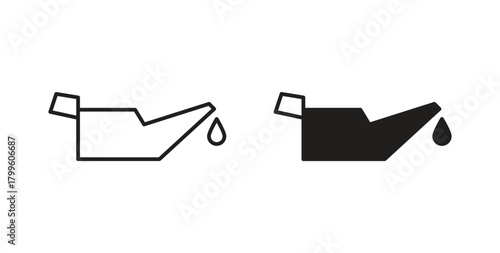 Change car oil icon Isolated flat vector in outline collection on white background