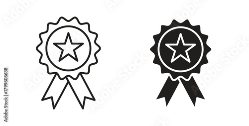 Certificate icon Isolated flat vector in outline collection on white background