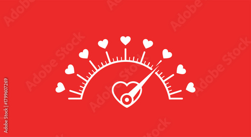 Measuring the intensity of affection on a heart shaped gauge.