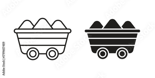 Coal icon Isolated flat vector in outline collection on white background