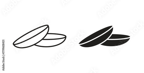 Contact lens icon Isolated flat vector in outline collection on white background